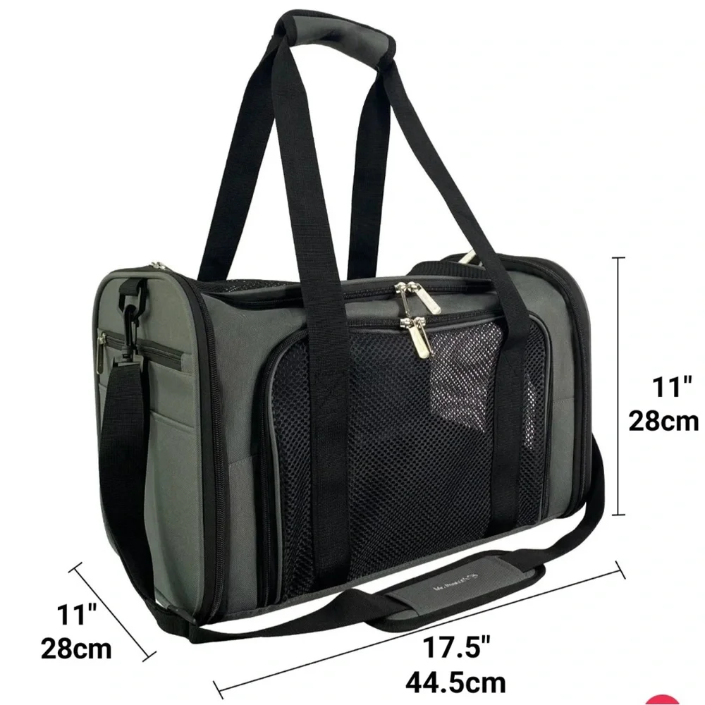 Mr. Peanut's Silver Series Airline Capable Soft Sided Pet Carrier 17.5 X 11 X 11